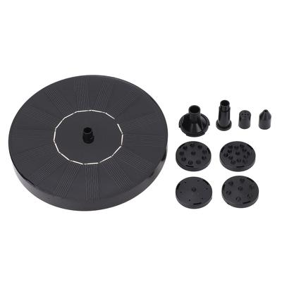 Solar Fountain Low Noise Multi Nozzles Waterproof Floating Fountain for Bird Bath Pond Fish Tank