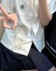 Xiaolan Women's Short-Sleeve Embroidered JK Shirt - Original Japanese College Style Summer White Uniform.
