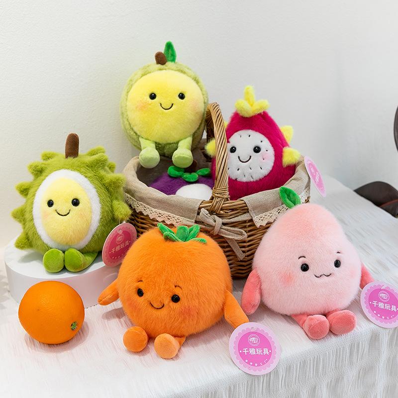 Cute Fruit Bean Bag Plush Toy Simulation Durian Dragon Fruit Rag Doll Small Doll Rag Doll
