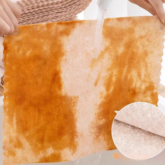 Super Absorbent Plant Fiber Kitchen Rags - 10 Piece Set for Oil-Free Household Cleaning