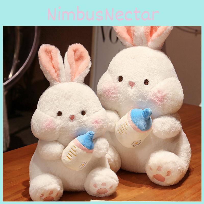 Bottle Rabbit Feeding Plush Toy Cartoon Animal Stuffed Doll Gift Decoration