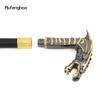 Golden Black Dragon Head Walking Cane Fashion Decorative Walking Stick Cosplay Cane Knob Crosier Performance Stage Cane 93cm