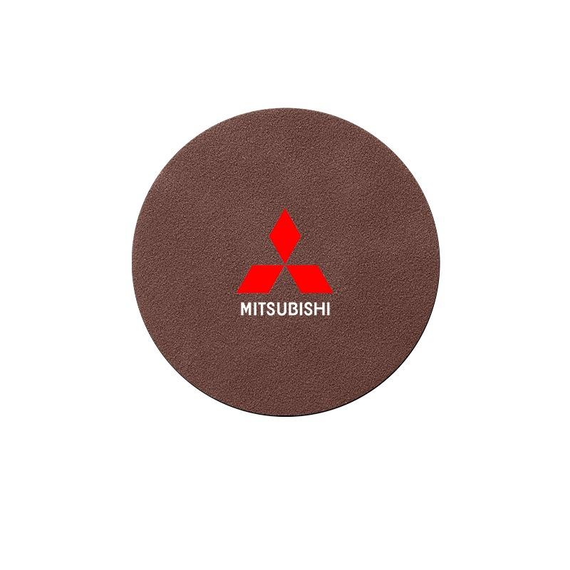 Porta-copos de Carro em Camurça Antiderrapante Isolamento Térmico para Copo de Água Tapete Decorativo Para Mitsubishi ASX Lancer L200 Pajero Sport Attrage Mirage Eclipse