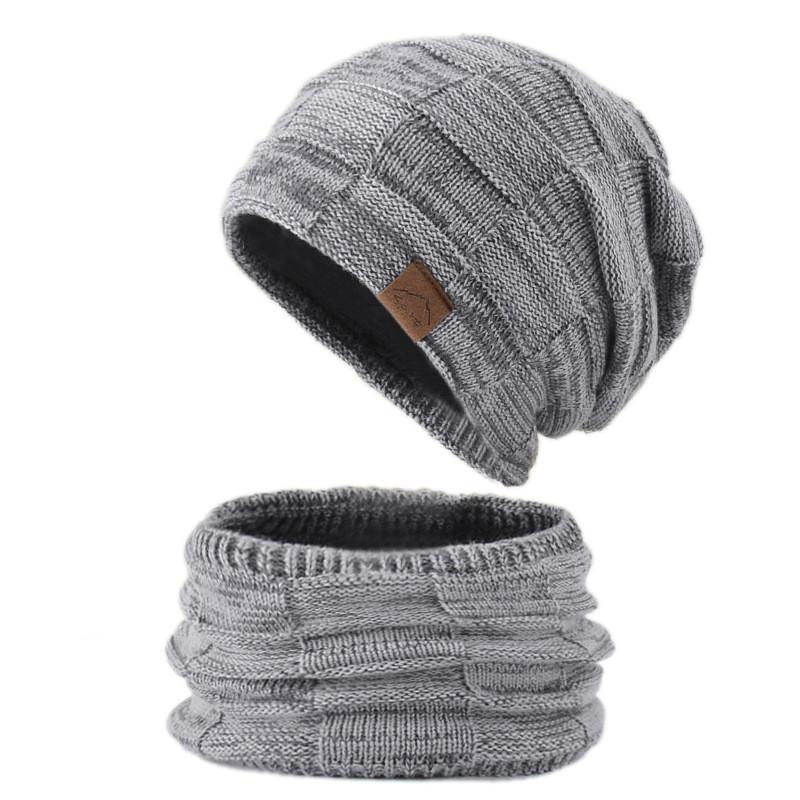 Knitted Hat And Scarf Set For Winter Warmth With Windproof Neck Protection For Casual And Fashion Use
