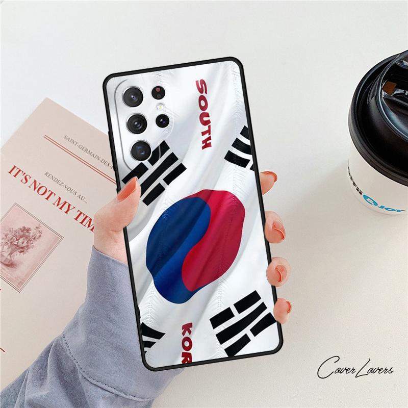 South Korea Flag Phone Case For Samsung Galaxy S24 S25 S23 S22 Ultra Note 10 20 Plus S20 S21 FE Cover