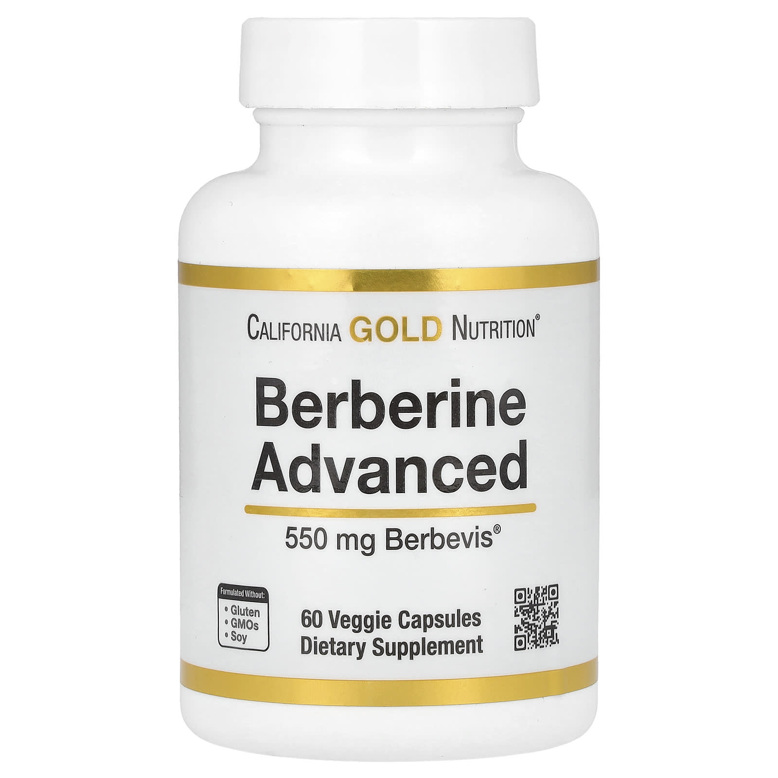 

Berberine Advanced, Berbevis Phytosome, Berberine Phospholipid Complex with Sunflower Lecithin, 550Mg, 60 Veggie Caps