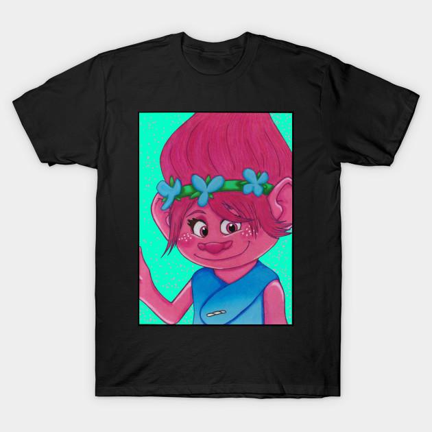 

Men Black Print T-shirt Princess Poppy No-Cut Transfer Paper Print Cotton Tshirt 2XL чёрный