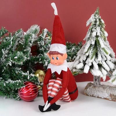 Rote Weihnachtselfenpuppe Weihnachtsdekoration Neujahrsgeschenke Weihnachts-Tischdekorationen Für Heimdekoration Natal Noel 2023 Partyzubehör