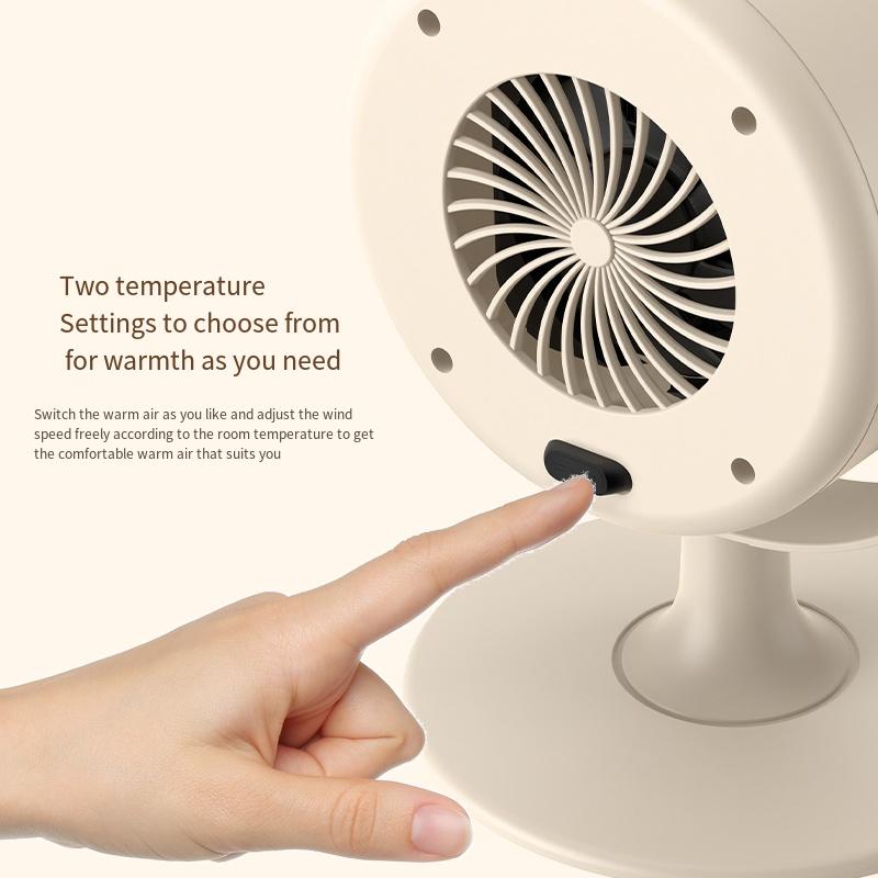 Portable Mini Desktop Heater Warm Air Adjustment Suitable for Use on Home and Office desks as well as a Foot Warmer