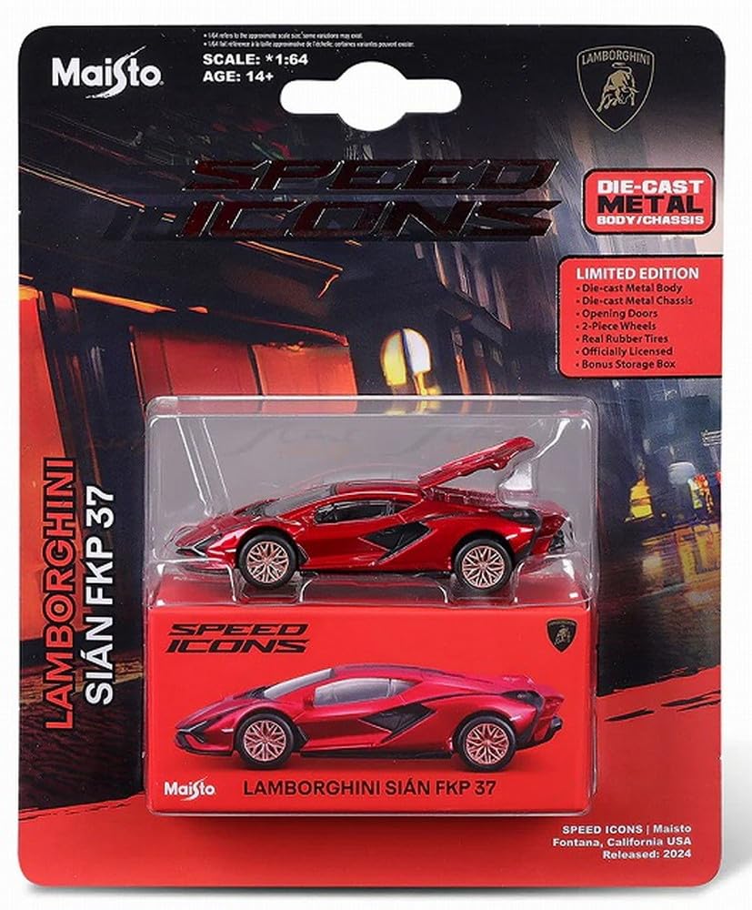 Kyosho Maisto Scale SI Lamborghini FKP37 Red Finished Model MS15706R 1/64 Sián