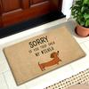 Scuze dacă te împiedici de cârnatul meu Cățel Dachshund Amuzant Preș de Ușă Anti-Alunecare Covor pentru Hol Interior Exterior