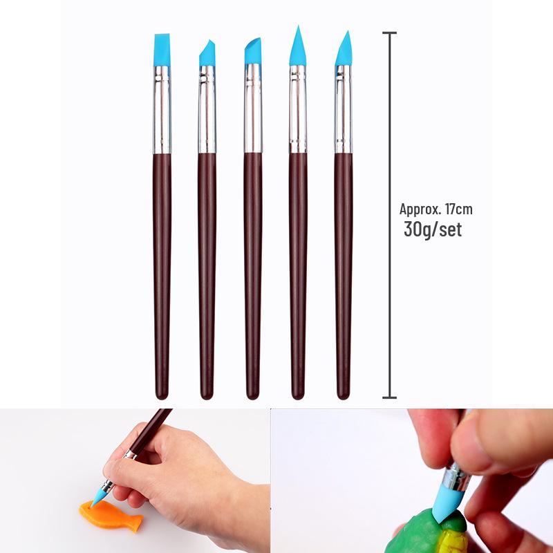 25-Piece Pottery Clay Tools Set with Waterproof Zipper Bag & Birch Wood Carving Knife