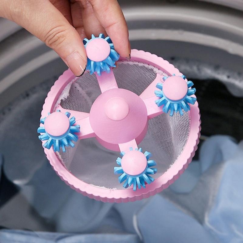 Wäsche-Schmutzsammler für Waschgänge, Waschmaschinen-Haarfänger mit Netzbeutel und Kunststoffoberteil für Tierhaare Kleidungspflege