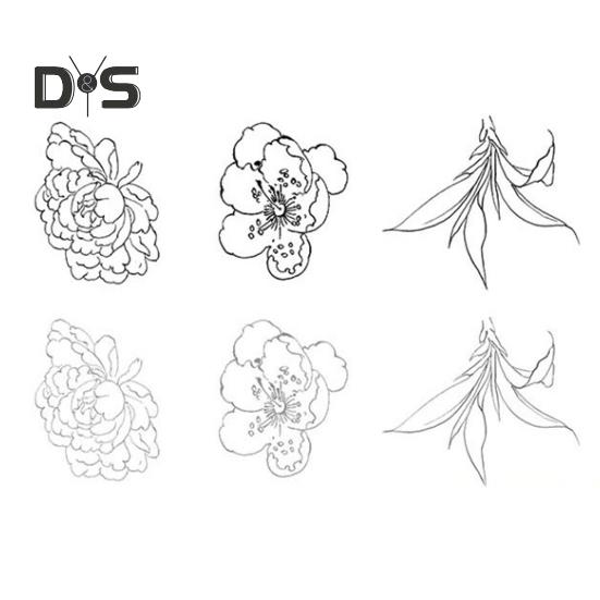 1/6 Sztuk Malarstwo Chińskie Biały Album do Kopiowania Rysunków dla Początkujących Ćwiczenia Rysowania Liniowego Książka Papier do Kaligrafii Chińskiej Ćwiczenie Pisania i Odrysowywania Chińskich Znaków