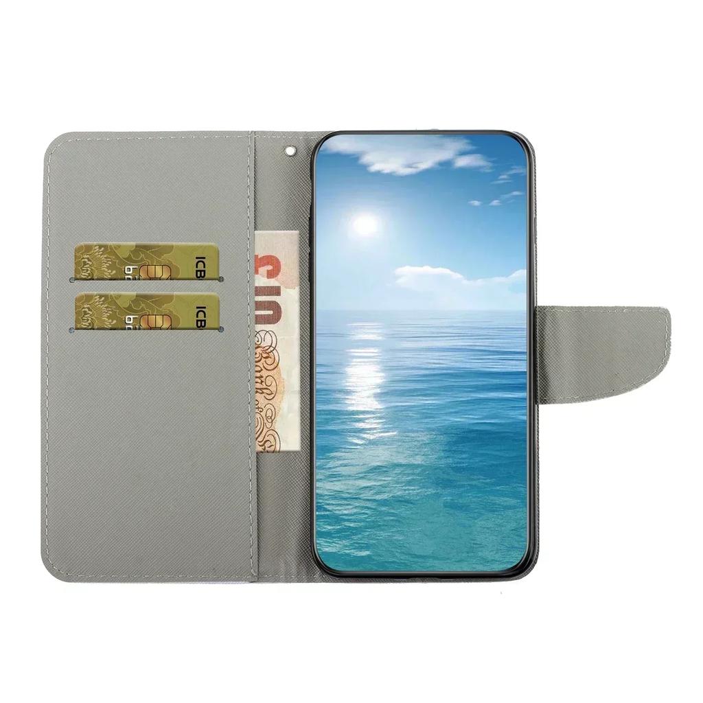 Leather Flip Phone Case For Samung Galaxy A10S A20S A20E A20 A30 A21S A22 A23 A24 A25 Flower Painted Wallet Card Holder Cover
