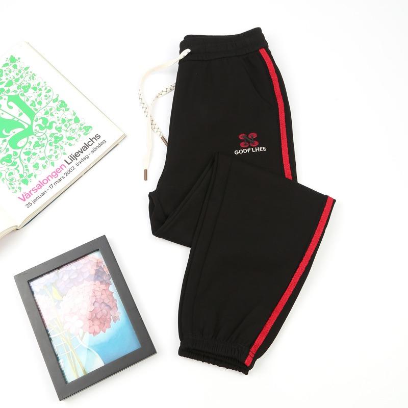 

Tie-up sweatpants women s commuting loose and versatile casual sweatpants autumn new running sports trousers female student trousers M [recommended 85-50kg чёрный