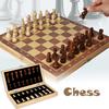 Luxurious Wooden Chess Set Featuring Premium Folding Chessboard And Elegant Pieces