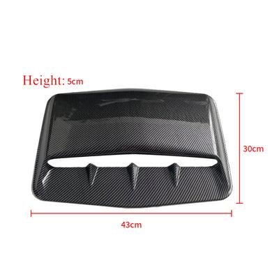 Car Decorative Air Flow Intake Hood Scoop Vent Bonnet Cover Carbon Fiber Look
