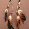 Bohemian Feather Tassels Hair Clip Long Headband for Women Vintage Ethnic Style Accessory for Festivals and Parties