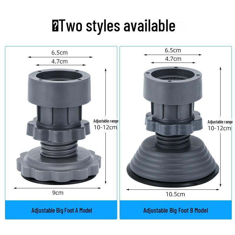 Universal Shock-Absorbing Anti-Slip Adjustable Washing Machine Foot Pad Riser Tray