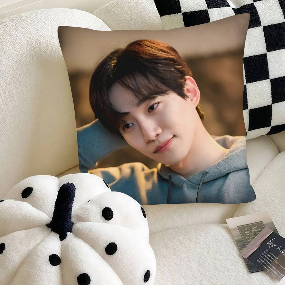 Singers Actors Kpop Lee Junho Pillow Case Fashion Square Pillowcase Bedroom Sofa Room Ins Decoration Leisure