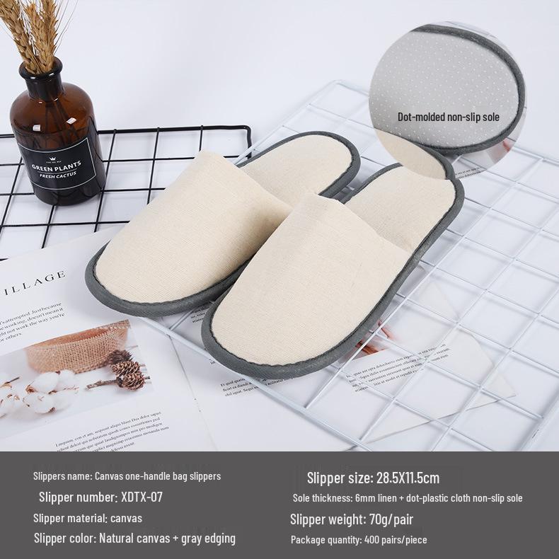 Star Hotel Disposable Non-Slip Slippers for Bed & Breakfast, Guest Room, Beauty Salon, Club House, and Home.