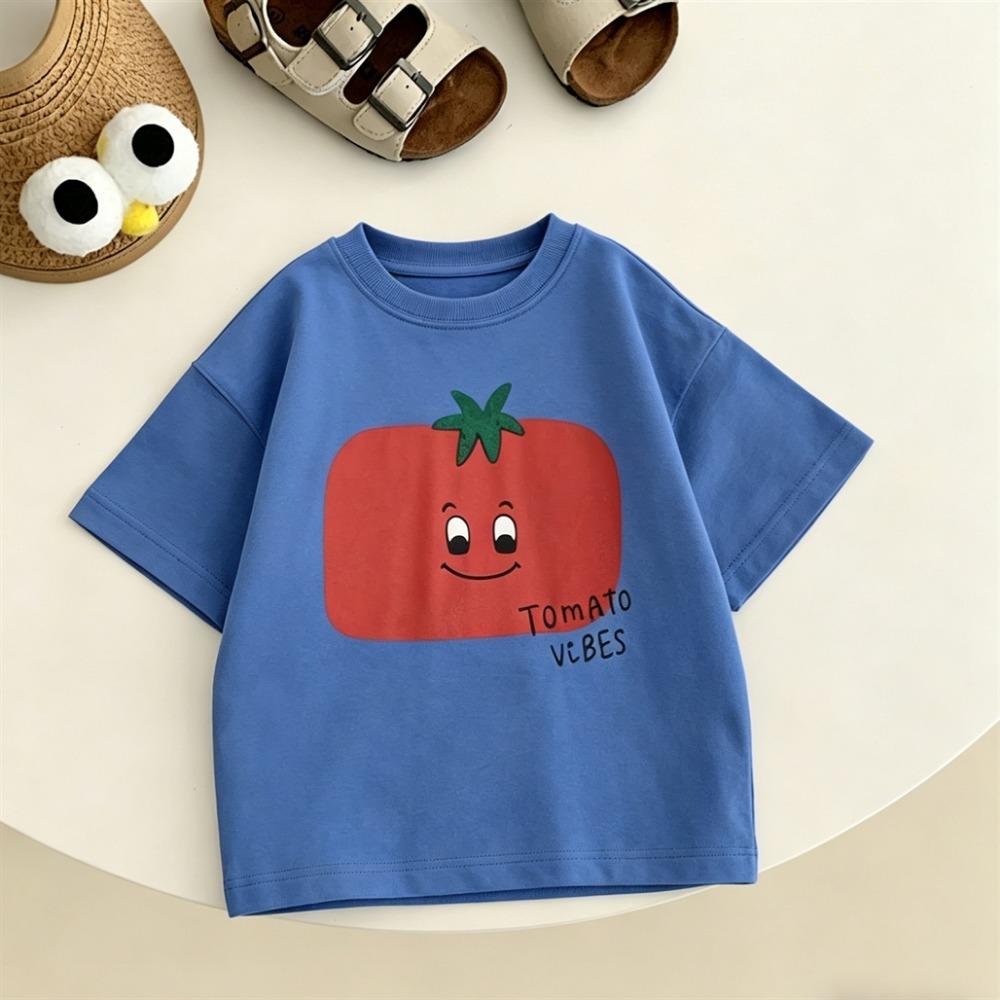 Fruit TShirt 1-7Years Old Child Short Sleeve Printing Tees Summer Child's Clothes Pure Cotton Tees Kids Lovely Round Neck Tops