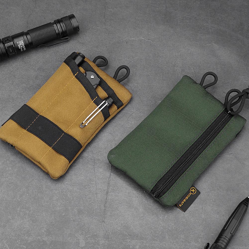 1PC Compact Pocket Organizer Pouch Multifunctional for Camping Hiking Mountaineering Card Key EDC Tool Storage Bag