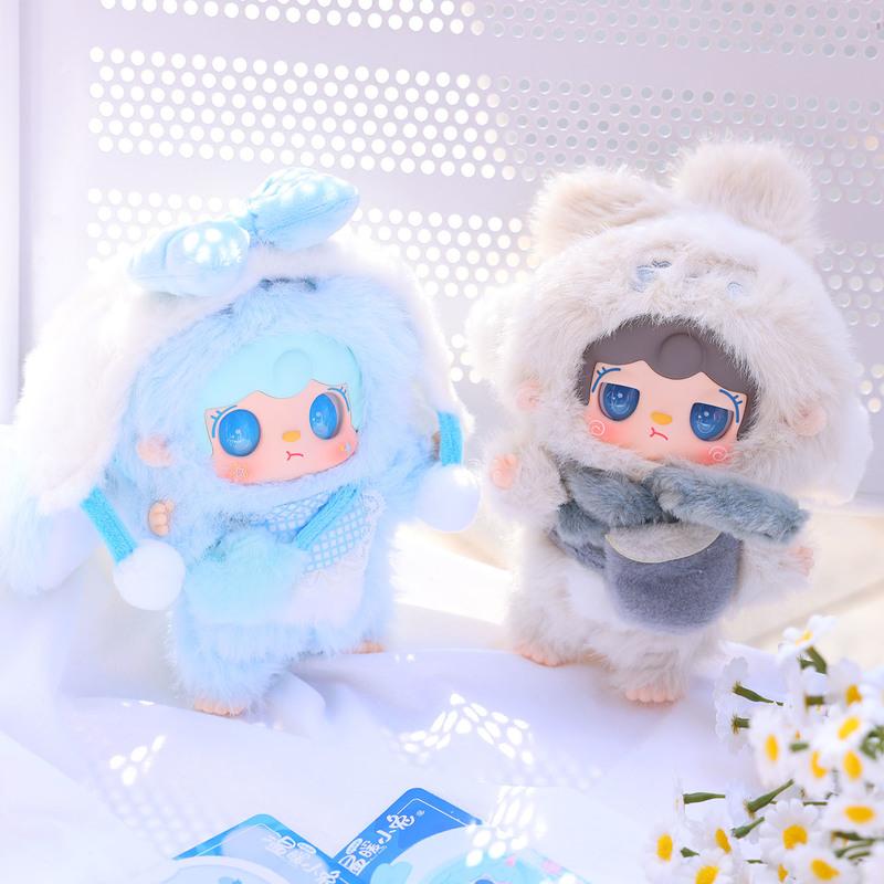 New Yooki V3 Warm Bunny Series Vinyl Plush Blind Box Cute Plush Doll Keychain Desktop Decoration Surprise Mystery Box Toys Gifts