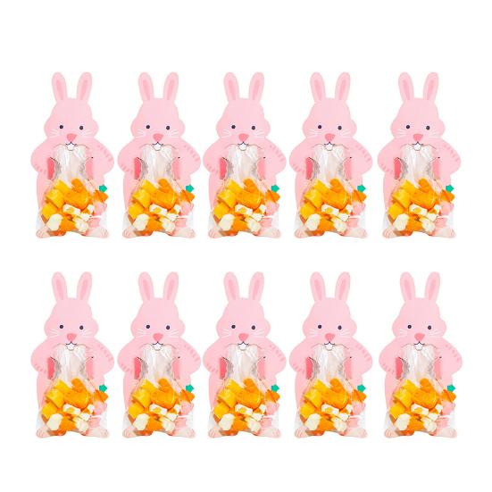 

Пасхальний Заєць Паперова Листівка Мішечок для Цукерок Милий Кролик Тримач для Шоколадного Печива Пакувальний Мішок для Великодньої Вечірки на День Народження Витратні Матеріали для Пакування Цукерок та Десертів 10pcs
