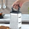 9" 4-Sided Cheese Grater with Handle Stainless Steel Rust Proof & Dishwasher Safe Stainless Steel Vegetable Slicer Food Shredder