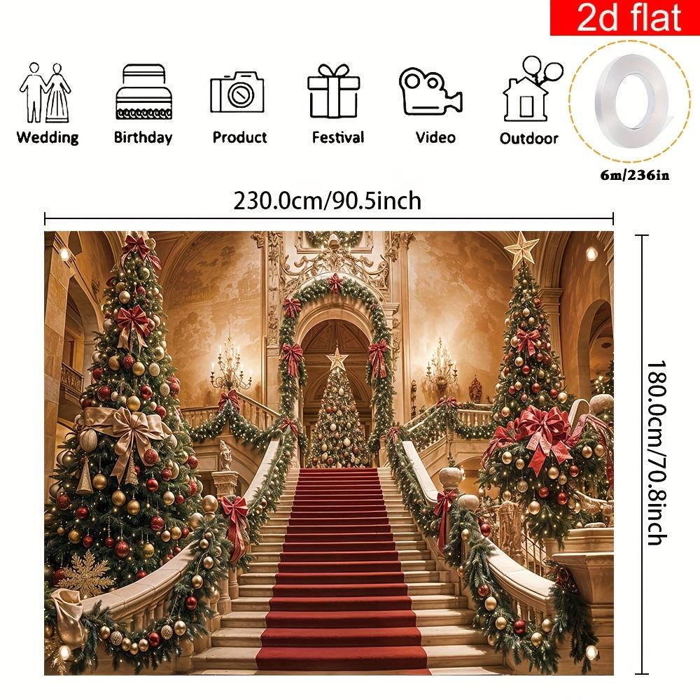 1Pcs A Featuring a Polyester Decoration Background Winter Backdrop Decorations For Photo Studio Photo Booth Christams Party