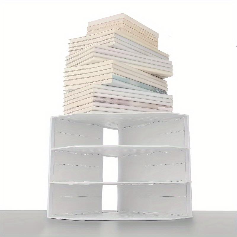 High qualityRetractable 4-Compartment Bookshelf File Storage Box: Desk Necessities & Data File Organizer for Office Furniture, School Storage