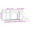 VidaXL Bunk Bed Without Mattress with Slide and Curtains 90x190 Cm 3284210