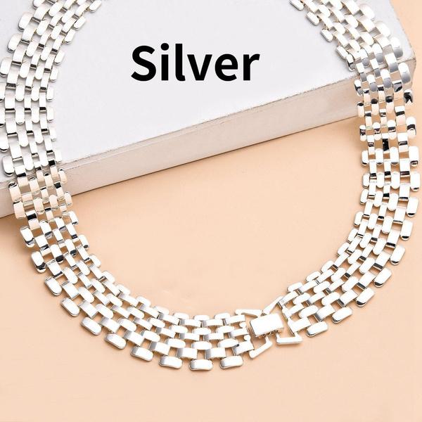 

1 шт. Преувеличенное кубинское массивное толстое цепное ожерелье для женщин, высококачественная нержавеющая сталь, стимпанк чокер, ювелирное изделие для мужчин серебряный