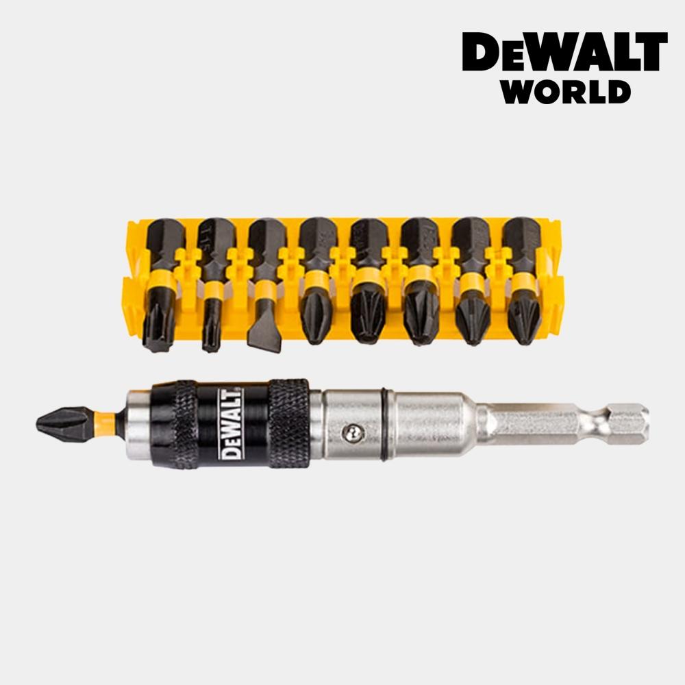 

Магнитный поворотный держатель DeWalt с 9 насадками для бит DT70518T