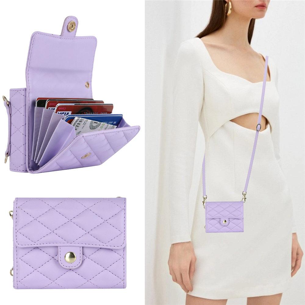 Brieftasche Kreditkartenhalter Leder Umhängetasche für Motorola MOTO Razr 40 Razr 40 Ultra Langes Schlüsselband Rückseite