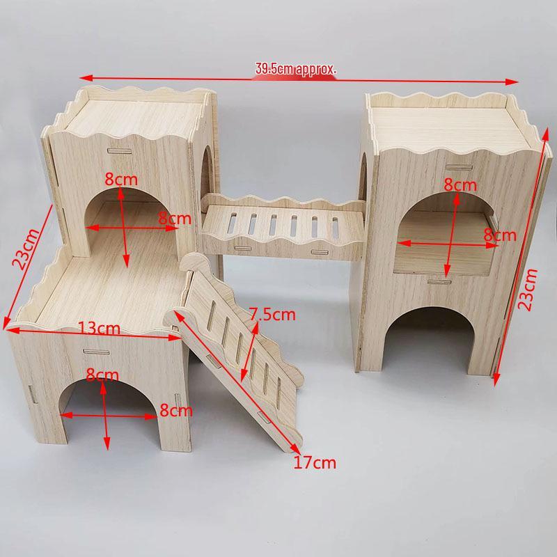 Small Hamster & Sugar Glider Hideout: Cozy Villa for Pet Nests, Bedrooms & Landscaping