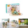 Children Play Tea Set With Wooden Cake And Pots For Creative Kitchen Pretend Games