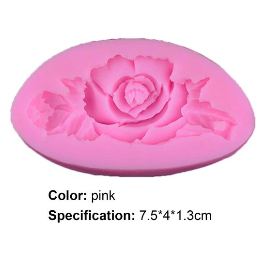 Practical Cake Use Colorfast Mold Easy To Shape Rose Flower