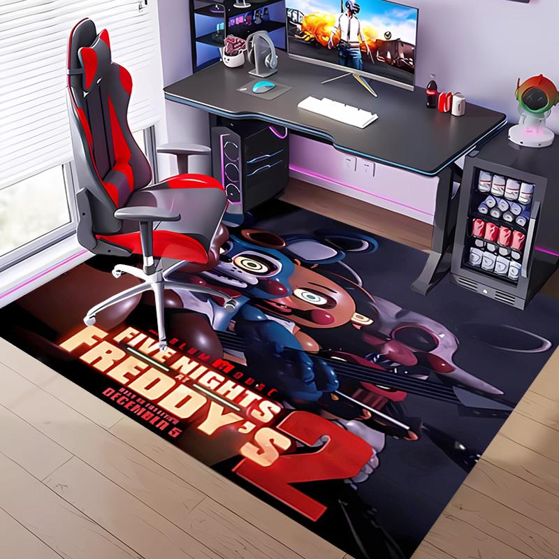 Cartoon Five Nights at Freddys -Themed Entrance Mat,Non-Slip Mat Area Rug,Room Decor,Outdoor Decor,Kitchen Rug,Doormat - Machine Washable,Easy to Clea