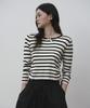 The Green Lab Striped Shirred Knit [White]