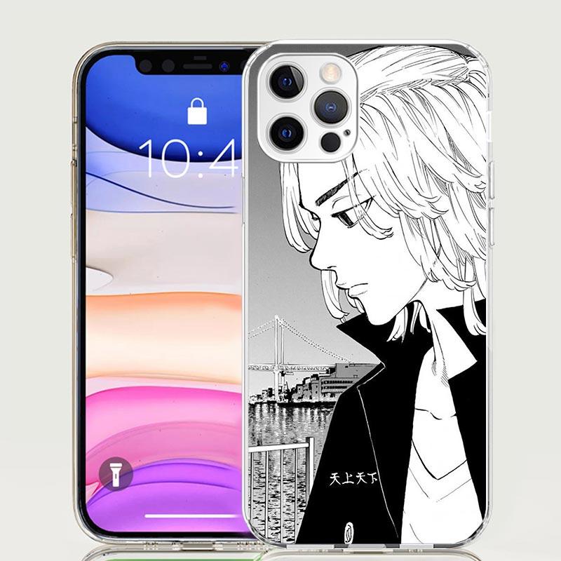 Tokyo Aevengers Black Anime Phone Case For iPhone 17 Air 16 15 Plus 11 14 Pro Max 13 Mini 12 7 8 + SE Pattern Art Customized Cov