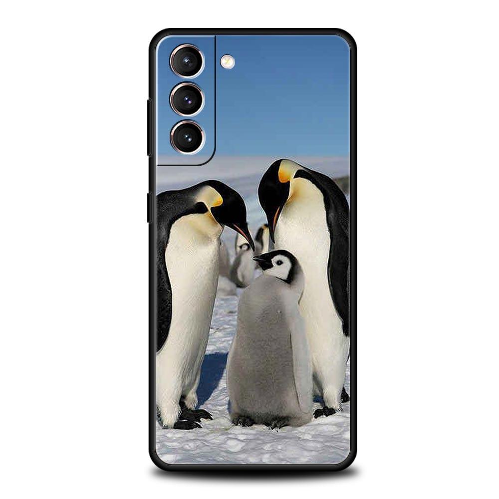 Penguin Arctic Phone Case For Samsung Galaxy S24 S23 S22 S20 Ultra S21 FE 5G S10 S9 Plus S10E S8 Soft Silicone Cover