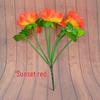Small 7-Head Lotus Flower Silk Simulation for Buddhist Altar or Living Room Decor