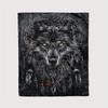 Wolf Flannel Blanket – Soft Warm Throw for All Seasons – Indoor Outdoor Camping Sofa Bed Use