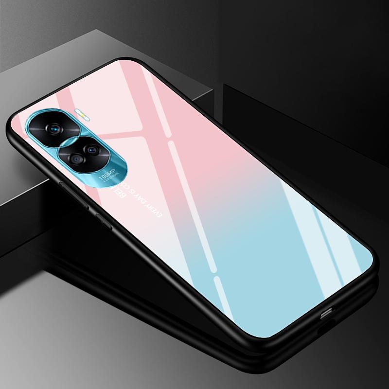 Tempered Glass Hard Cover For Honor 90 Lite 5G Case Marble Funda Coque For Honor 90 Pro Honor90 90Lite 90Pro Phone Shells Bumper