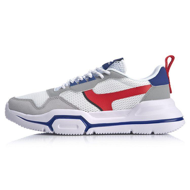 Li Ning Mark Lite Trendy Breathable Balance Breathable Balance Low top Casual Shoes Unisex White AGCQ015-1