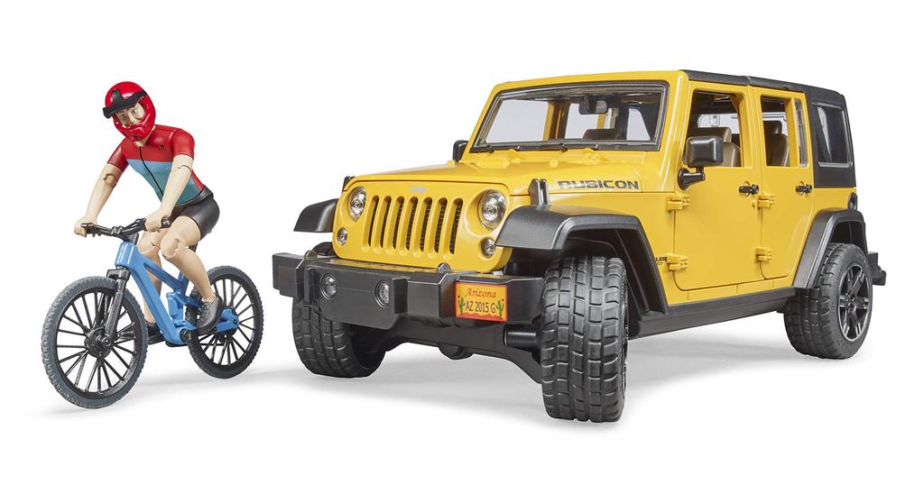 Bruder Jeep Rubicon Horské kolo BR02543 & (s postavou)