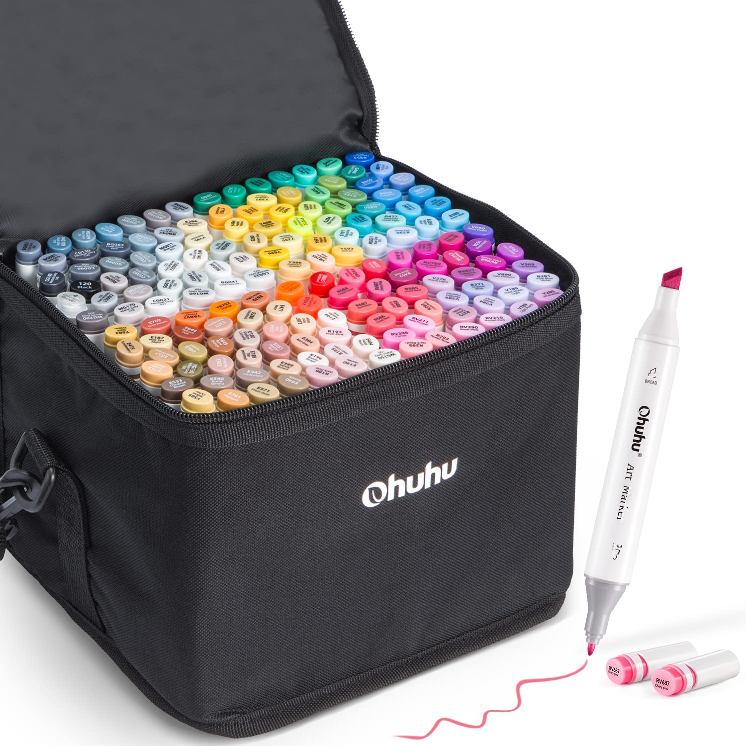 

Ohuhu Illustration 160 161 Thick and Fine Professional Marker Pens for Blender Art Supplies Oahu Series Markers, Colors, Pens, Ends, Illustration,